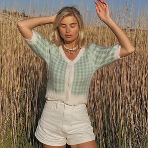 Rouje Ronny Cardigan - green - size 36 / small